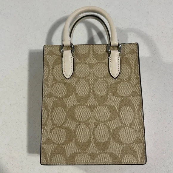 Coach Mini Tote or Crossbody Signature Canvas Like New - Picture 2 of 11